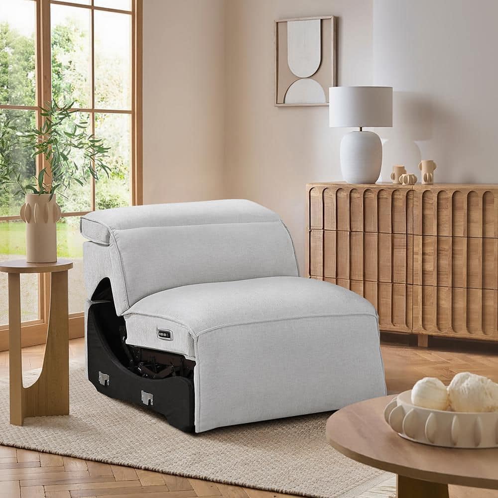 Dominic Light Gray Microfiber Power Recliner with Power Headrest price history on PriceWatchPro