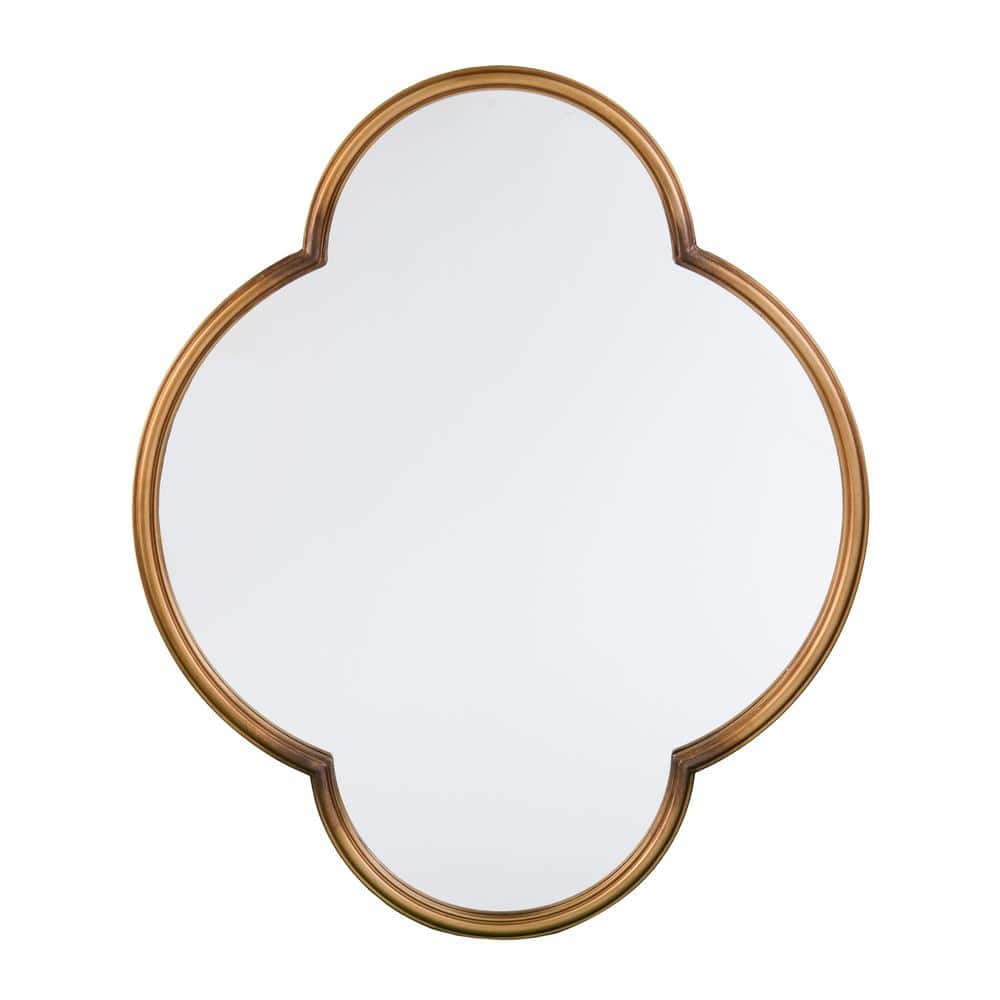 Hot Seller Gold 30 in. W x 36 in. H Decorative Wall Mirror-Embrace Elegance