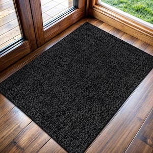 Jutem Dark Grey 2 ft. x 3 ft. Solid Indoor Area Rug