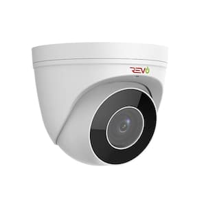 4MP IP Commercial Grade Indoor/Outdoor Surveillance Turret Camera with Motorized Lens & Built-In Microphone