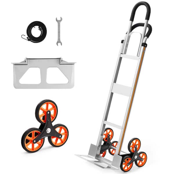 Stair Climbing Cart, 650 lbs. Stair-Climb Capacity, Aluminum Alloy Folding Trolley Cart, Telescoping Handle, Hand Truck