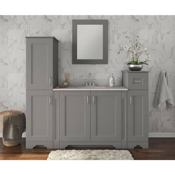 Home Decorators Collection Hawthorne 36 in. W x 21.75 in. D x 34 in. H Bath  Vanity Cabinet without Top in Twilight Gray 30686 - The Home Depot
