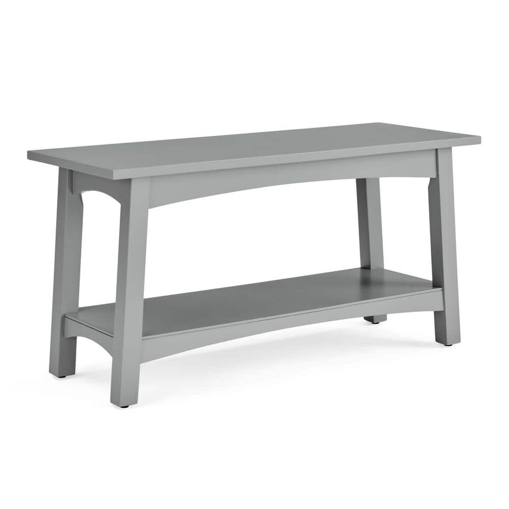 Coventry 36" Gray Wood Hall Tree with Storage Bench