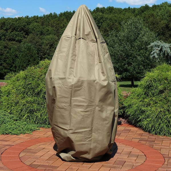 Ogrmar 48 x 61 Fountain Cover 600D Polyester Waterproof Garden Fountain Cover with Locking Drawcord 48 x 61 