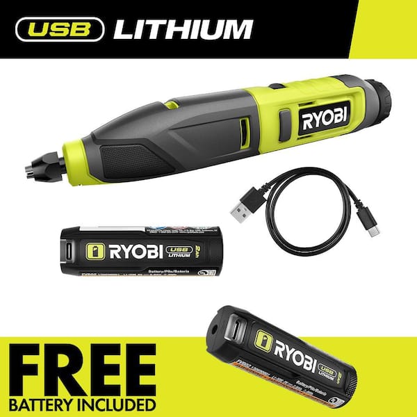 USB Lithium Power Carver Kit with FREE USB Lithium 2.0 Ah Lithium Rechargeable Battery