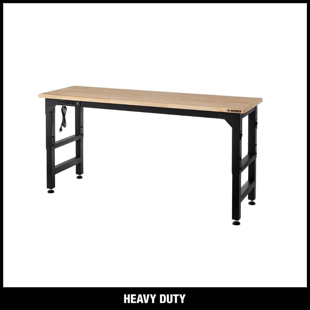 Have a question about Husky 72 in. W x 23 in. D Adjustable Height Black ...