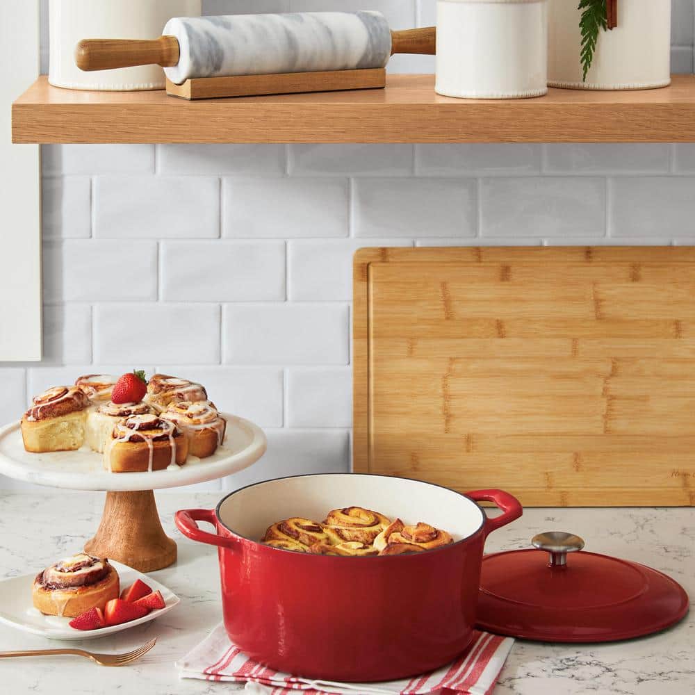 White Marble and Brown Wood Cake Stand, 10" x 5"