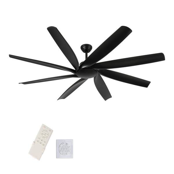 Byteany 6 ft. Indoor Black 110 V 180 RPM Industrial HVLS Ceiling Fan ...