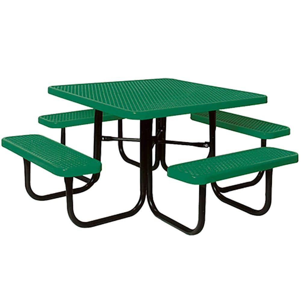  Portable Green Diamond Commercial Park Square Picnic Table