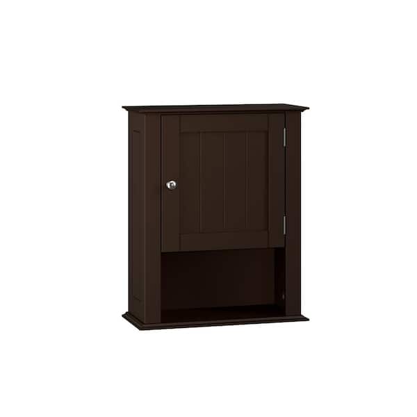 Ashland 16.5 in. W x 20 in. H x 7 in. D Bathroom Storage Wall Cabinet and Laundry Medicine Cabinet in Espresso