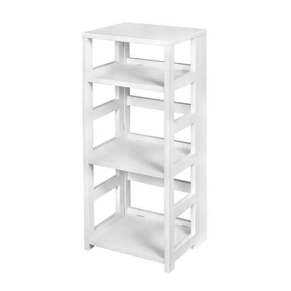 Regency 34 in. White Wood 3-shelf Standard Bookcase