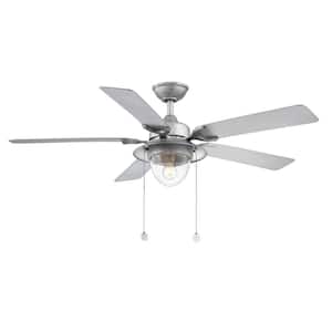 Hanahan 52 in. LED Outdoor Galvanized Ceiling Fan with Light Kit