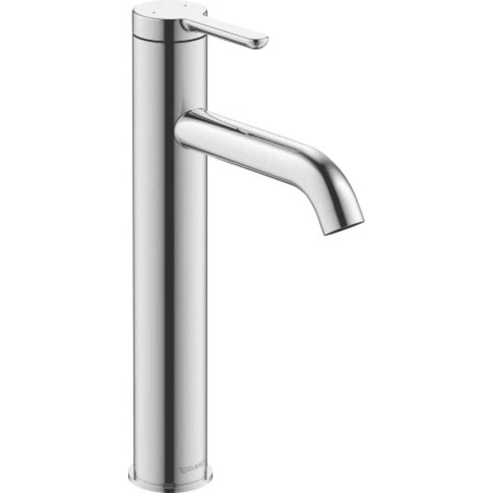 Duravit C.1 Series Sleek Chrome 10.33" Bathroom Faucet with Drain
