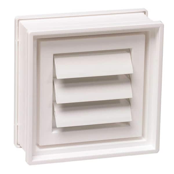 Clearly Secure 3 in. Thick Series 8 in. x 8 in. x 3 in. Dryer Vent for Glass Block Windows (Actual 7.75 x 7.75 x 3.12 in.)