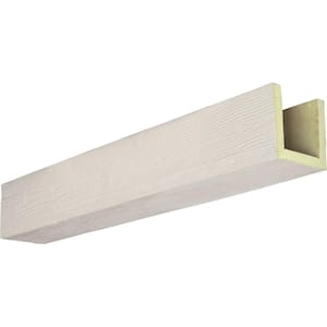 4 in. x 8 in. x 20 ft. 3-Sided (U-Beam) Sandblasted Ready for Paint Faux Wood Ceiling Beam