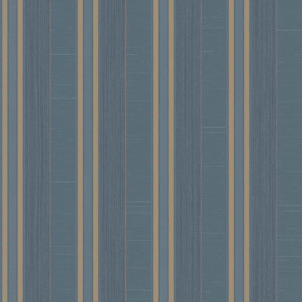 Palazzo 2 Collection Navy Blue Silk Stripe Vinyl on Non-Woven Non-Pasted Wa