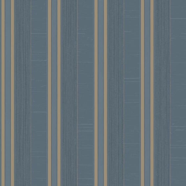 Unbranded Palazzo 2 Collection Navy Blue Silk Stripe Vinyl on Non-Woven Non-Pasted Wallpaper Sample