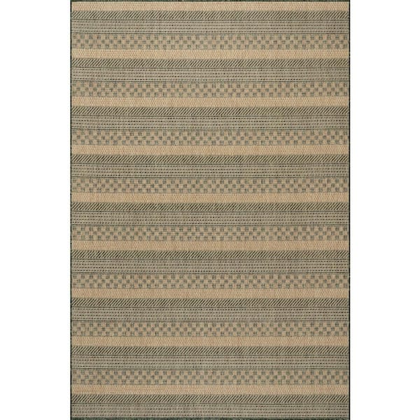 Vail Modern Green 8 ft. x 10 ft. Outdoor Area Rug