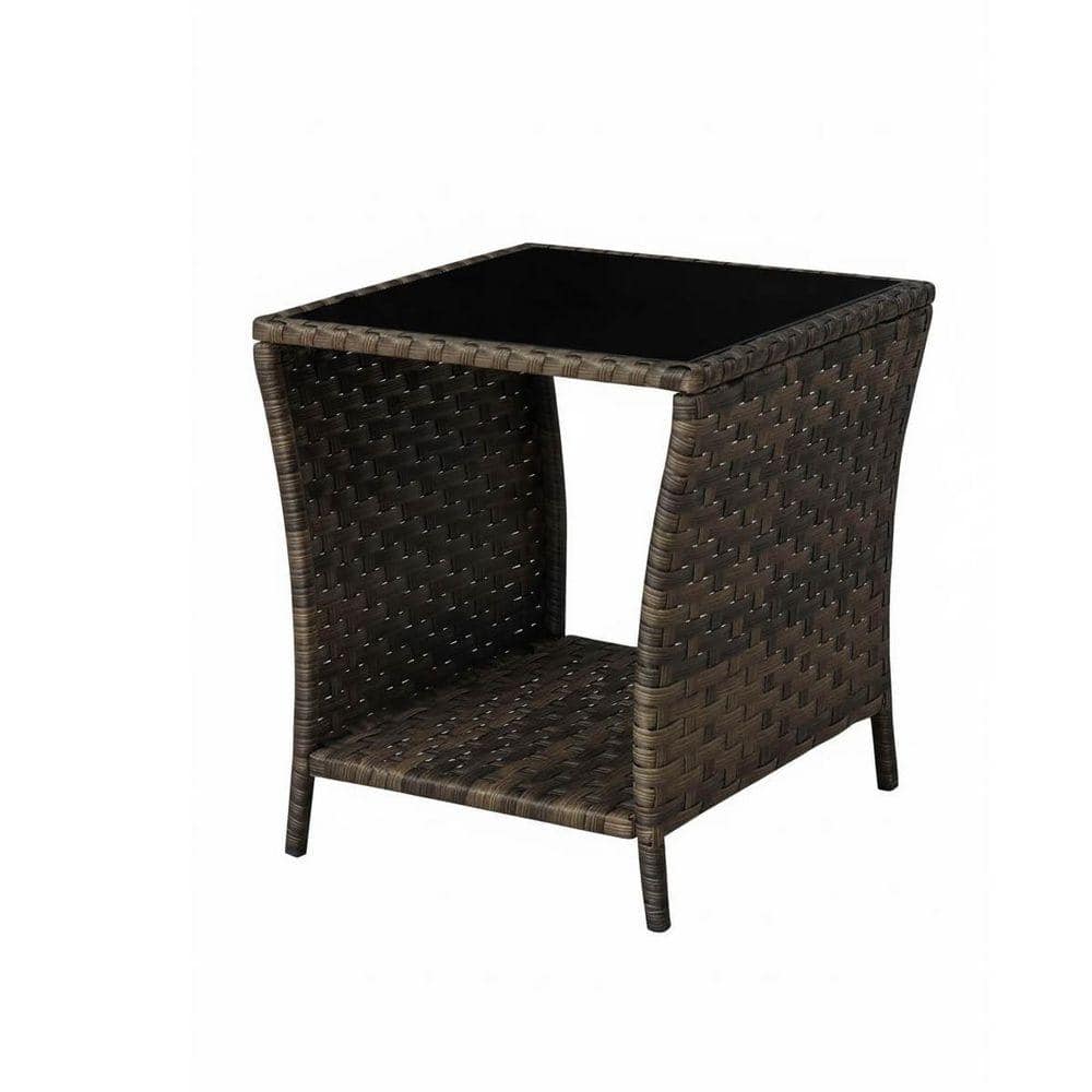 Outside Rattan Side Table Outdoor Wicker Side Table Rattan Side Tables End Table PUS3456FT - The ...