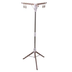 26 in. x 64 in. Tan Metal Tripod Garment Rack