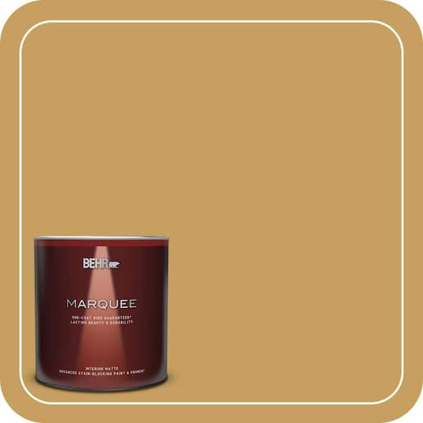 BEHR MARQUEE 1 qt. #M300-5 Ginger Jar Matte Interior Paint & Primer