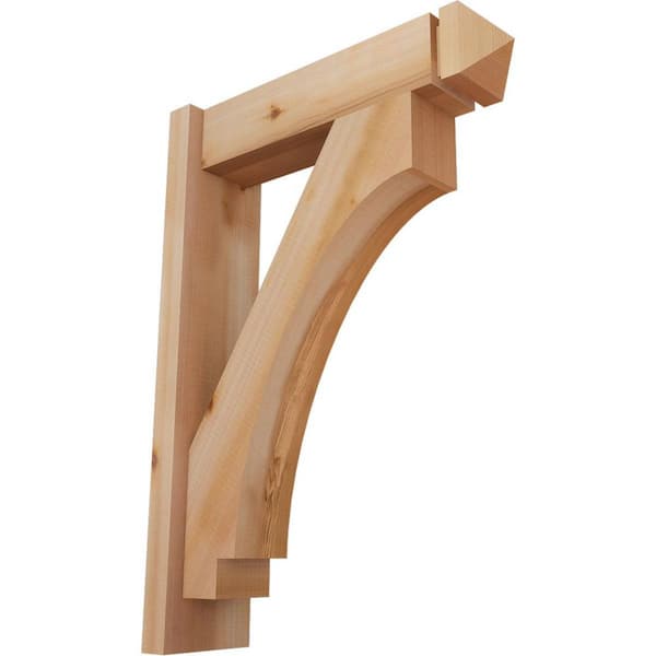 Ekena Millwork 6 in. x 28 in. x 20 in. Western Red Cedar Imperial Arts and Crafts Smooth Outlooker