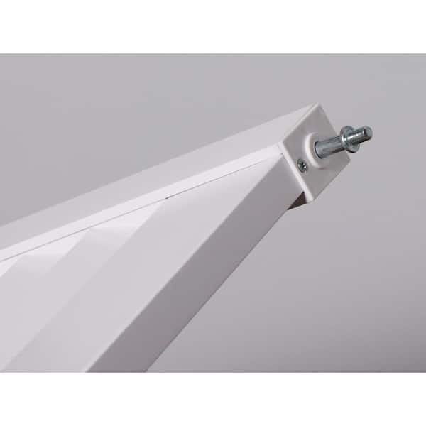 Pinecroft 32 in. x 80 in. Seabrooke Louver Over Panel White Hollow