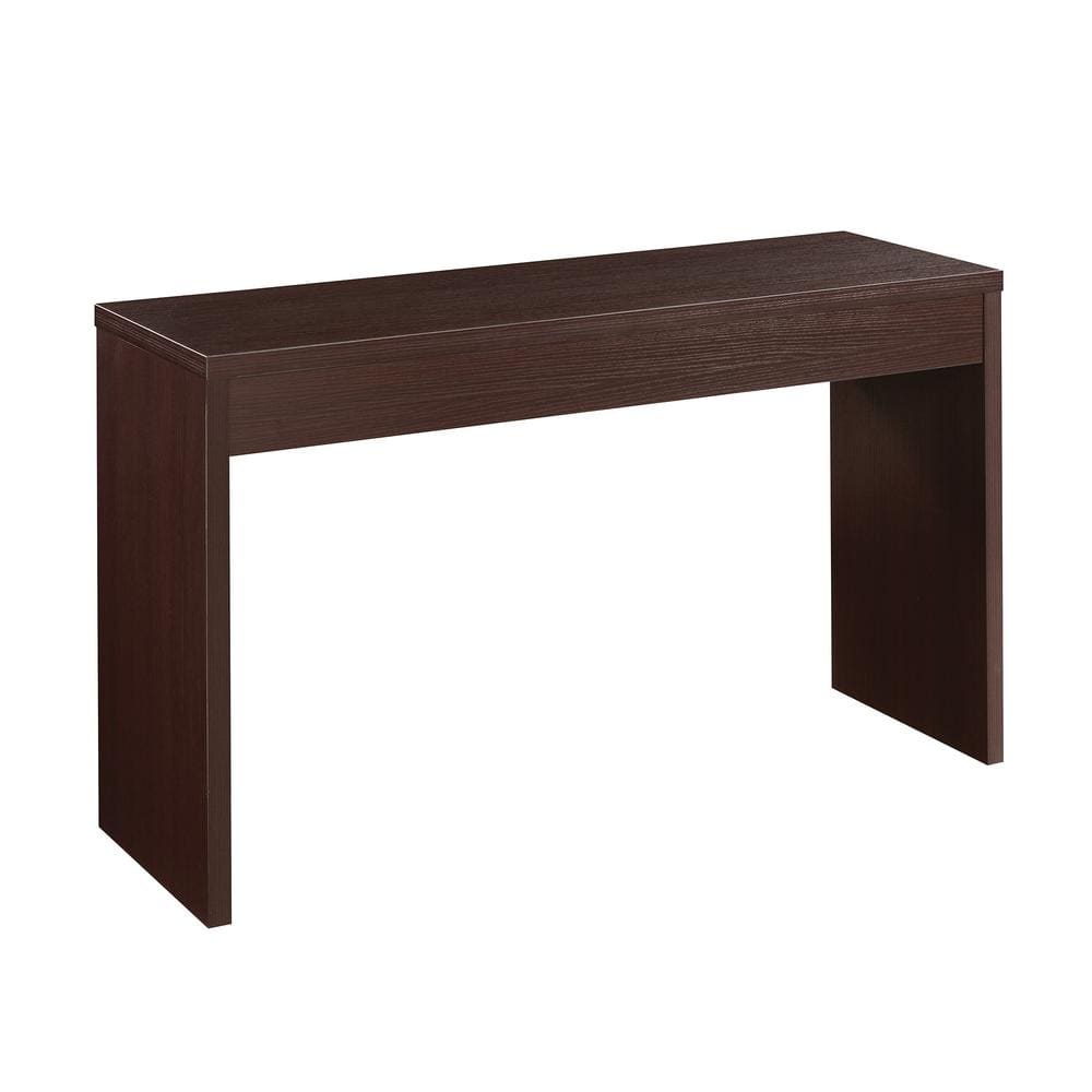 Espresso Wood and Metal Hall Console Table