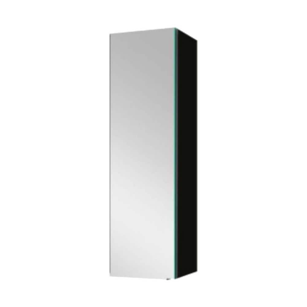 30 in. W x 10 in. H Black Rectangular Aluminum Recessed or Surface Mount Me