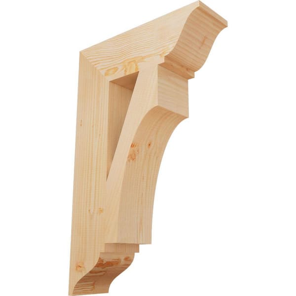 Ekena Millwork 5.5 in. x 32 in. x 20 in. Douglas Fir Westlake Traditional Smooth Bracket
