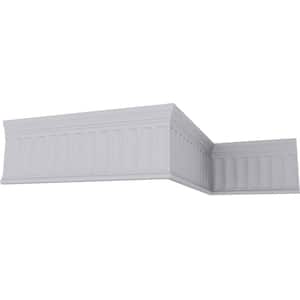 SAMPLE - 1 in. x 12 in. x 7-3/4 in. Polyurethane Elsinor Fluted Frieze Chair Rail Moulding