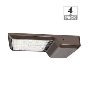 175-Watt Equivalent Integrated LED Bronze Area Light TYPE 3 Adjustable Lumens and CCT, 7-Pin Receptacle / Cap (4-Pack)