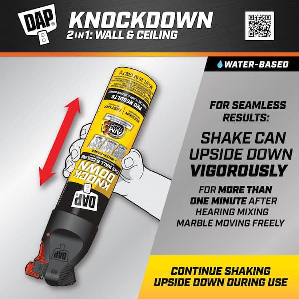 Spray Texture 25 oz. Knockdown Water Based 2 in.1 Wall and Ceiling White Texture Spray with Aim Tech Nozzle