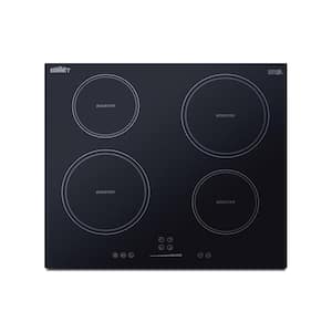 24 in. Electric Induction Cooktop in Black with 4 Elements Including Power Boost