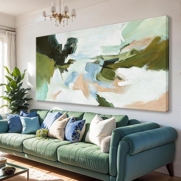 Canvas Art Wall Decor Abstract Blue Painting Colorful Home Wall