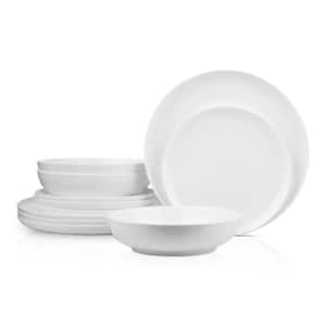 Stone Lain Gabrielle 12-Piece Dinnerware Set Bone China, Service For 4, White