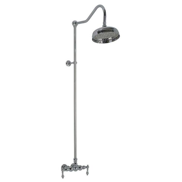 Elizabethan Classics 2-Handle 1-Spray Wall-Mount Exposed Tub and Shower Faucet in Satin Nickel (Valve Included)