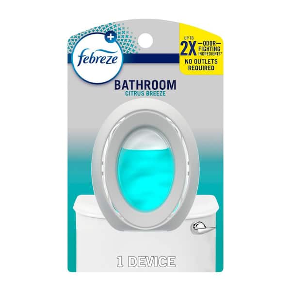 Febreze Small Spaces Bathroom Odor Fighter. 25 FL oz. Citrus Breeze Scent Automatic Air Freshener Dispenser (1-Count) 003077211339