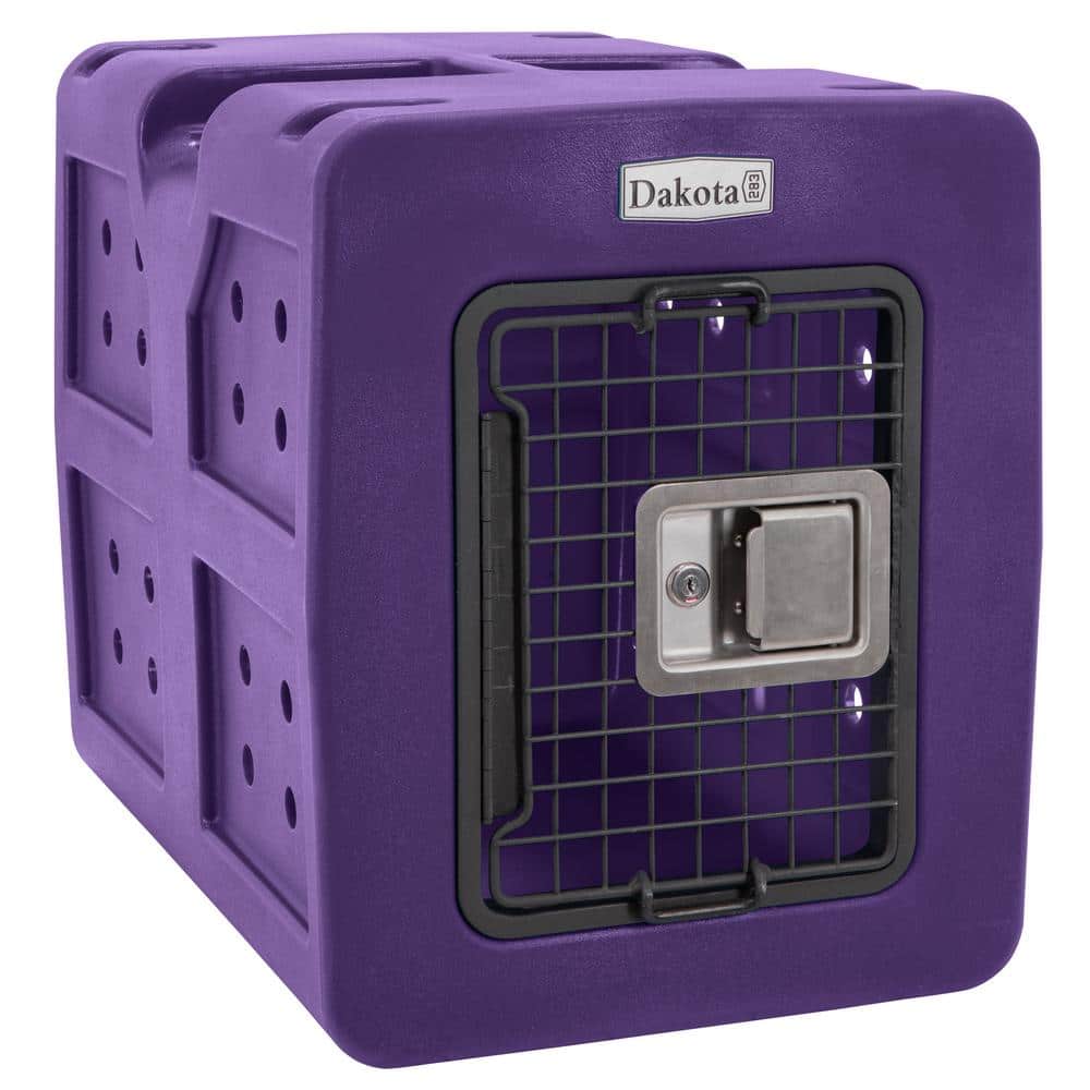 Ownpets Large 3 Doors Soft Collapsible Dog Crate Dog Kennel, Blue & Purple