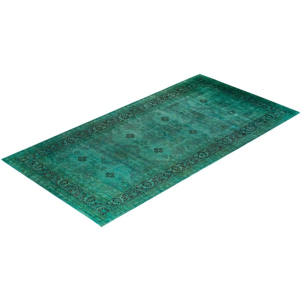 Fine Vibrance Blue 9 ft. x 12 ft. Solid Wool Indoor Area Rug