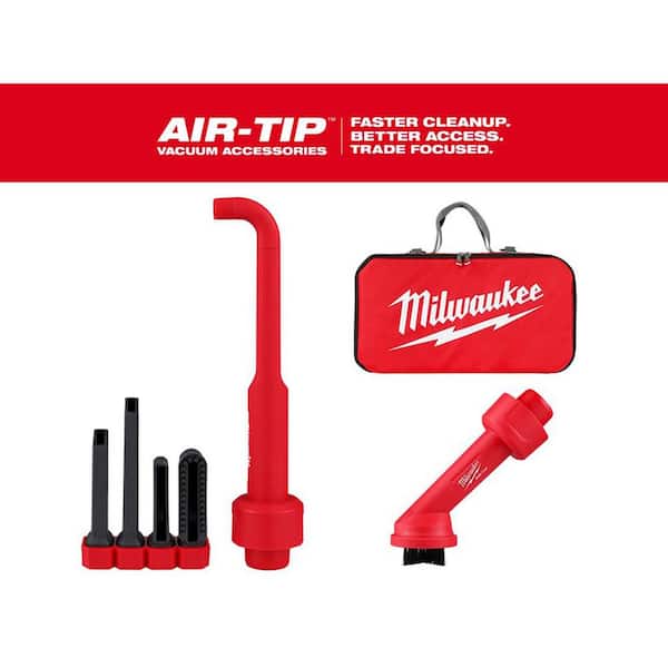 AIR-TIP 1-1/4 in. - 2-1/2 in. 4-In-1 Right Angle Tool and Brush Wet/Dry Shop Vacuum Attachment with Bag (5-Piece)