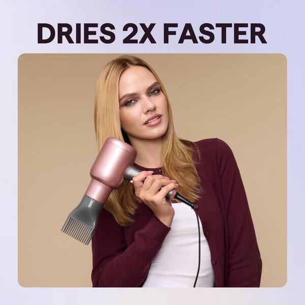 Wudkey 1875-Watt Fast Drying Blown Away Ionic Hair Dryer in Pink