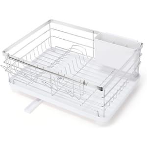 Best Buy: simplehuman Kitchen Dish Drying Rack With Swivel Spout,  Fingerprint-Proof Stainless Steel Frame Grey Plastic KT1181