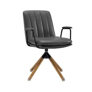 Charcoal Arm Chair Set of 1 with Swivel