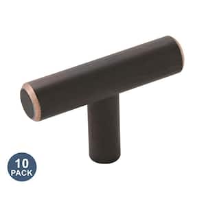 Bar Pulls 1-15/16 in. (49mm) Modern Oil-Rubbed Bronze Bar Cabinet Knob (10-Pack)