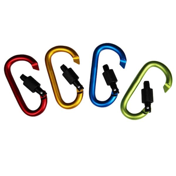 10 Pack Carabiner Keychain Clips (Assorted Colors)
