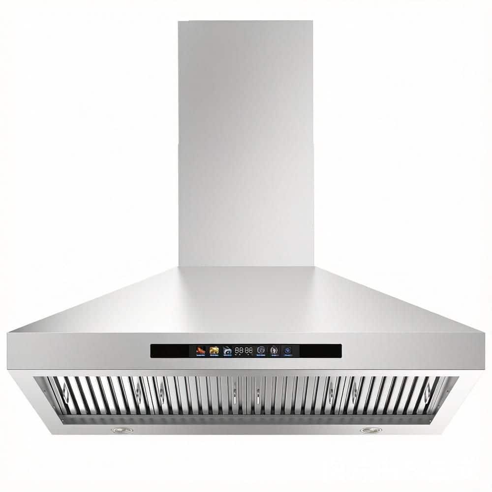 48 in. 1000 CFM Wall Mount Range Hood Touch/Gesture/Remote Color Screen, Convertible, Downdraft System, Stainless Steel price history on PriceWatchPro