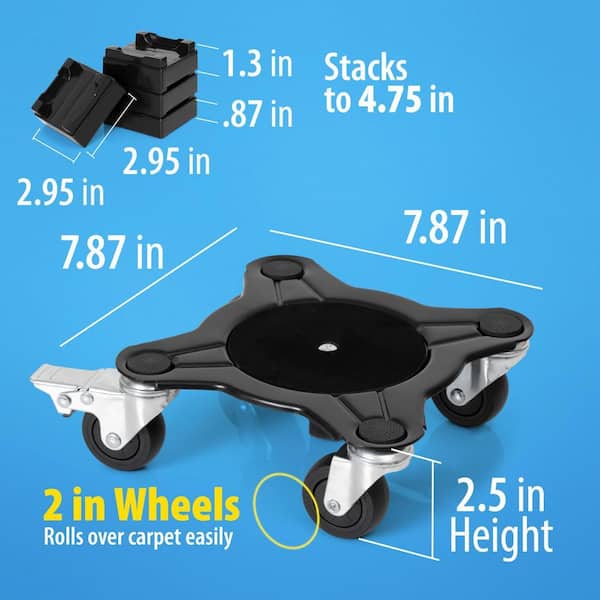 Furniture Lifter Tool Furniture Lifter Mover Tool Set 200kg Bearing Capacity 4 Roller Sliders Heavy Load Furniture Moving Tools Lever Principle Furniture Slider - View #3