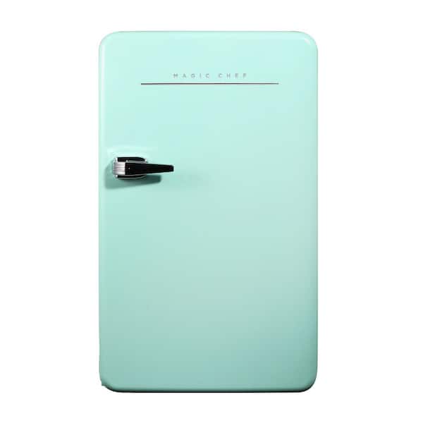 Magic Chef 17.5 in. 3.2 cu. ft. Retro Mini Refrigerator in Mint Green, without Freezer