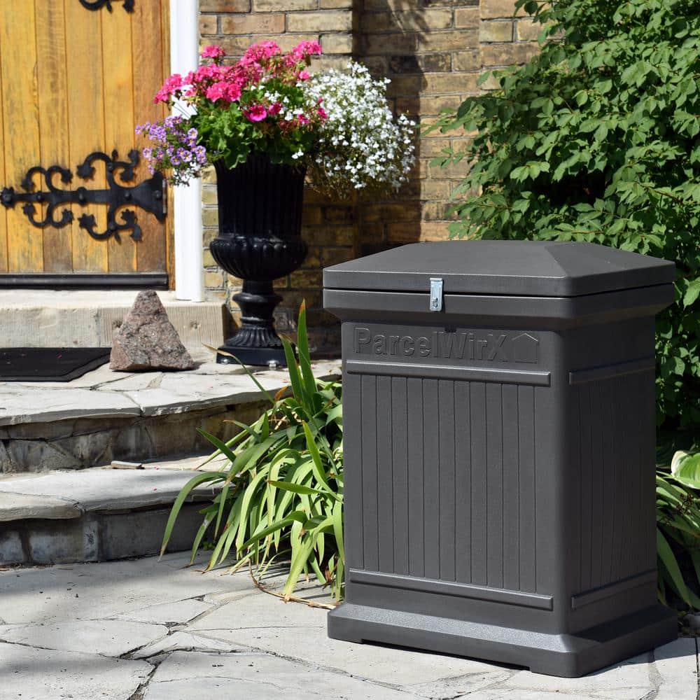 Graphite Large Lockable Plastic Package Delivery Box